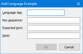 Add/Edit Language Example dialog