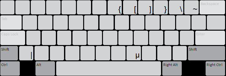 Clavier du Mali (Qwertz) Keyboard: RALT state