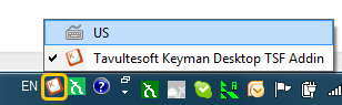 Language Bar - On Taskbar - Menu