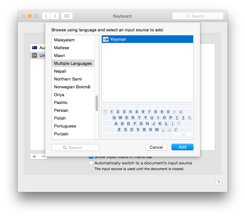 Add Keyman